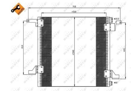 Конденсатор кондиционера MERCEDES ML-Series 2.7D 98- NRF 35526