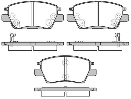 Колодки гальмівні (передні) Opel Ampera-E 17-19/Chevrolet Bolt/Volt/Cruze 15- (+датчик) ROADHOUSE 2163012 (фото 1)