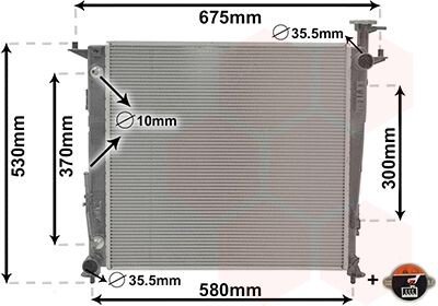 Радиатор охлоджения Kia Sorento 14+ VAN WEZEL 82012714