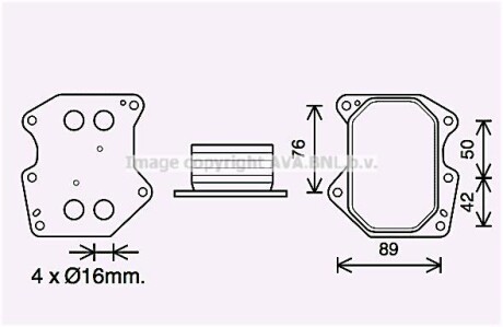 Радіатор, охолодження двигуна AVA COOLING PE3400