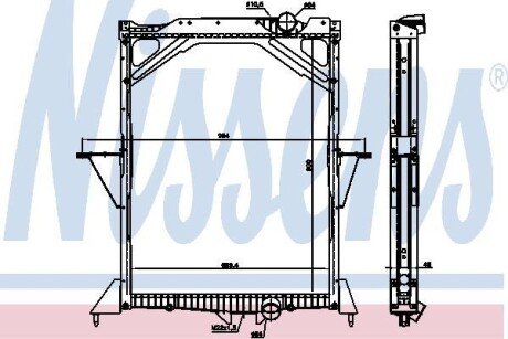 Радіатор, охолодження двигуна NISSENS 65466A