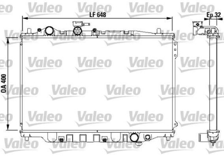 Радіатор, охолодження двигуна Valeo 732538