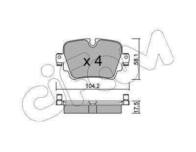 Гальмівні колодки (набір) CIFAM 82210360