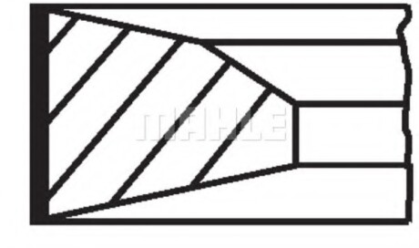 Кільця поршневі,комплект MAHLE / KNECHT 03866N0