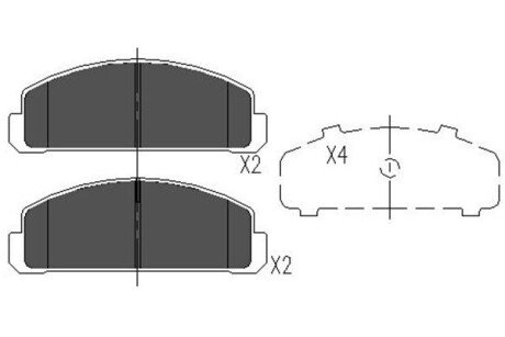 Гальмівні колодки, дискове гальмо (набір) KAVO KBP4515