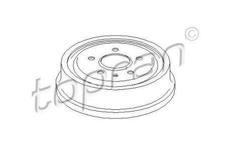 Гальмівний барабан TOPRAN / HANS PRIES 206050