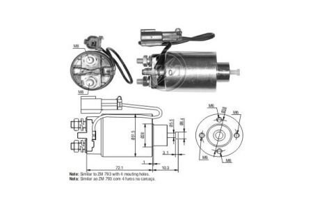 Втягуюче реле, CG138011, MI, 12V ZM ZM4793