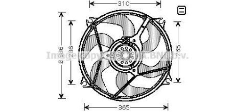 Вентилятор, охлаждение двигателя AVA COOLING CN7530 (фото 1)