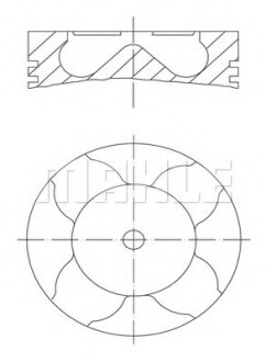 Поршень 84 MAHLE / KNECHT 081PI00103000 (фото 1)