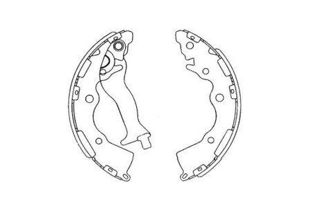 Комплект гальмівних колодок KAVO KBS-4405