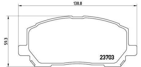 Гальмівні колодки, дискове гальмо (набір) BREMBO P83078