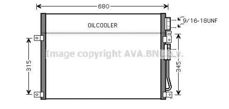 Радіатор кондиціонера AVA COOLING JEA5045