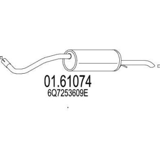 Глушник вихлопних газів (кінцевий) MTS 0161074