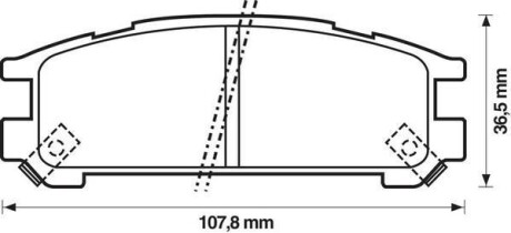 Гальмівні колодки, дискове гальмо (набір) Jurid 572197J