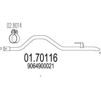 Труба вихлопного газу MTS 0170116