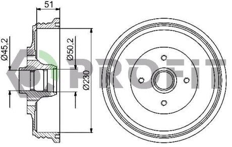 Барабан гальмівний CADDY II 1.4 PROFIT 50200091 (фото 1)