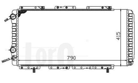 Радіатор охолодження двигунаJumper/Ducato/Boxer 1.9D-2.8D 94- (+AC) DEPO 009-017-0006