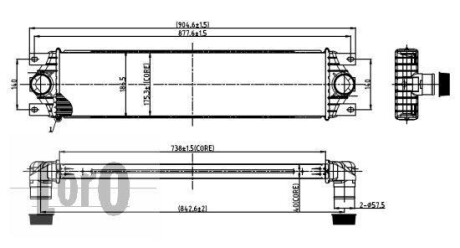 Радіатор інтеркулера а Master/Movano II 1.9/2.2/2.5 dCi 02> DEPO 037-018-0001 (фото 1)