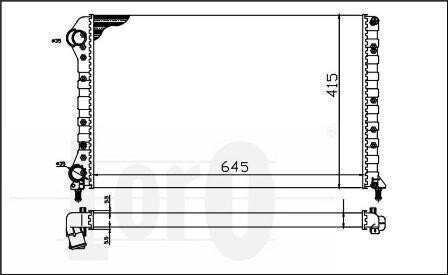 Радіатор, 1.9D/1.4i/1.6i 01- -AC (700x306x26) DEPO 016-017-0019