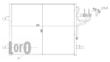 Радіатор кондиціонера KUGA (CBV) (08-) 2.0 TDCi DEPO 017-016-0027