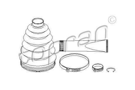 Пильовик привідного валу (набір) TOPRAN / HANS PRIES 207495 (фото 1)