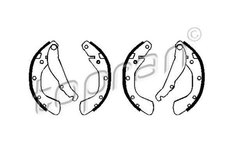 Гальмівні колодки (набір) TOPRAN / HANS PRIES 202459