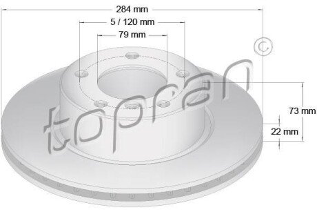 Диск гальмівний TOPRAN / HANS PRIES 501710