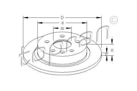 Диск гальмівний TOPRAN / HANS PRIES 207653