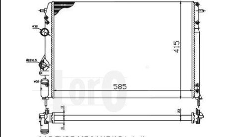 Радіатор охолодження двигуна RENAULT Megane, Scenic 1.4i 95- DEPO 042-017-0005 (фото 1)