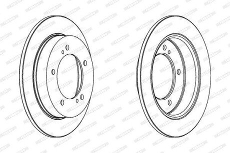 Диск гальмівний (передній) Suzuki Jimny 98- (290x10) FERODO DDF351C