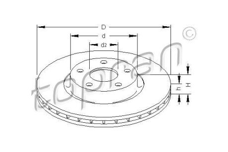 Гальмівний диск TOPRAN / HANS PRIES 302342
