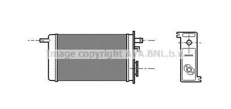 Радіатор пічки AVA COOLING RT6096