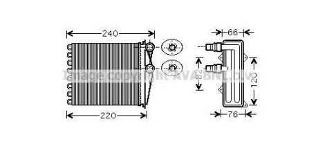 Радіатор пічки AVA COOLING RT6380