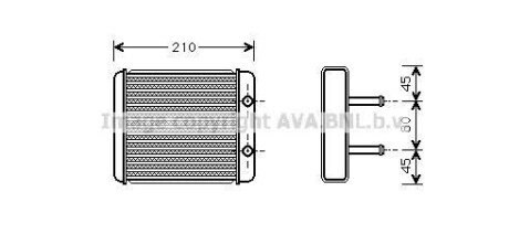 Радіатор пічки AVA COOLING KA6008