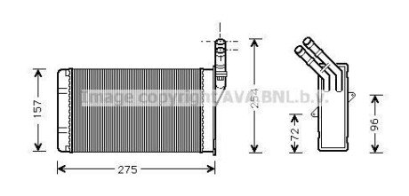 Радіатор пічки AVA COOLING CN6150