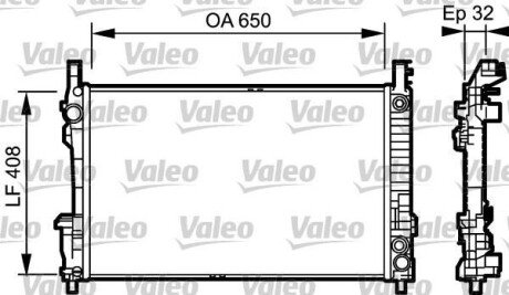 Радіатор, охолодження двигуна Valeo 734379