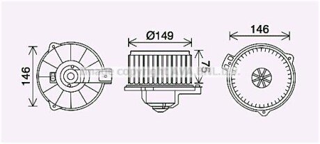 Моторчик пічки Toyota Corolla 01-08 AVA COOLING TO8735