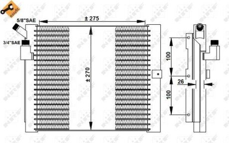 Радіатор кондиціонера NRF 35037