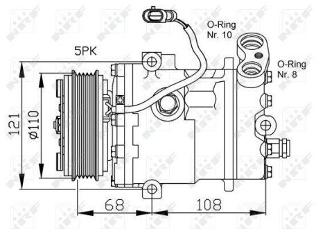 Компресор кондиціонера NRF 32197