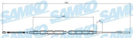 Трос зчеплення SAMKO C0657B