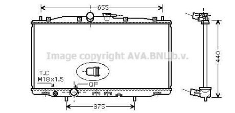 Радіатор, охолодження двигуна AVA COOLING HD2170