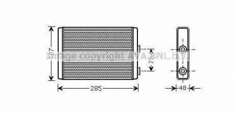 Радіатор пічки AVA COOLING FT6325