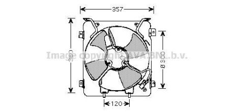 Вентилятор, охлаждение двигателя AVA COOLING HD7523