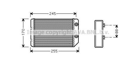 Радіатор пічки AVA COOLING OL6314