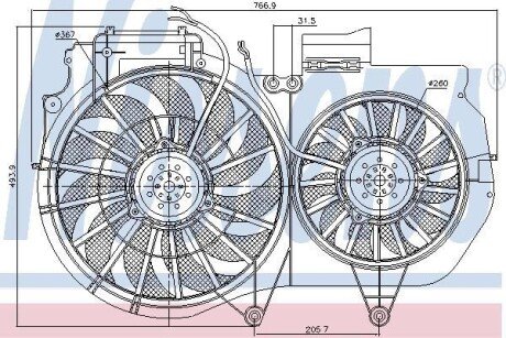 Вентилятор, охлаждение двигателя NISSENS 85247