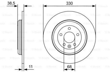 Диск гальмiвний заднiй BOSCH 0986479W01