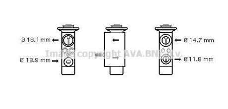 Расширительный клапан, кондиционер AVA COOLING BW1085