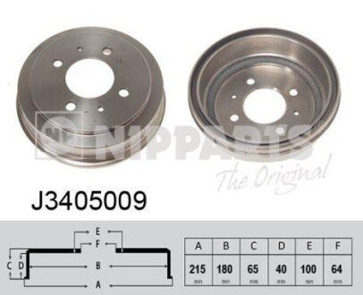 Гальмівний барабан NIPPARTS J3405009
