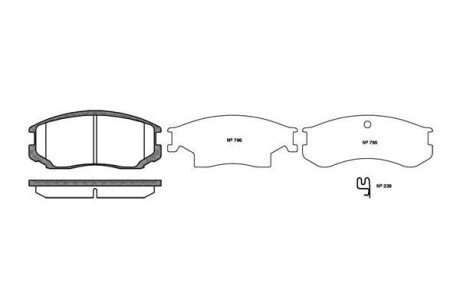 Колодки гальмівні WOKING P2573.22