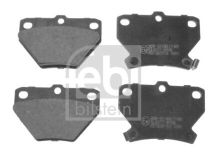 Комплект гальмівних колодок задн, TOYOTA CELICA, COROLLA, COROLLA VERSO, PRIUS, VIOS / SOLUNA VIOS, YARIS, YARIS VERSO 1.0-2.0D 04.99-12.09 FEBI BILSTEIN 116306